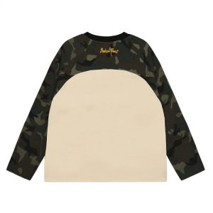 Broken Planet Embroidered Waffle Camo Patchwork Base Layer