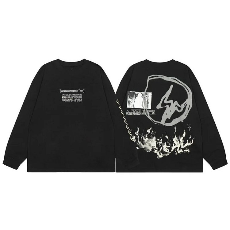 Travis Scott x Fragment Lightning Long Sleeve T-Shirt
