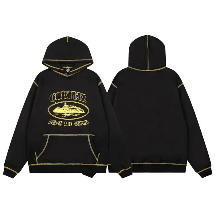 CORTEIZ Casual Letter Graphic Pullover Hoodie