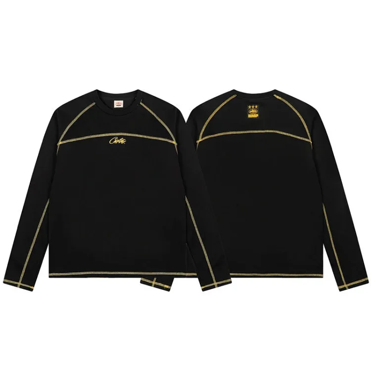 CORTEIZ Casual Letter Graphic Crewneck Long Sleeve
