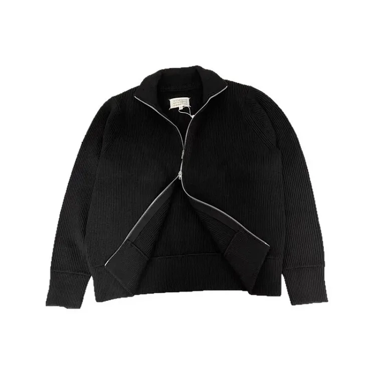 Maison Margiela Heavyweight Knit Double-Zip Jacket