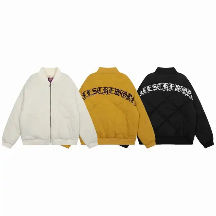 CORTEIZ Casual Letter Zip-Up Long Sleeve Jacket