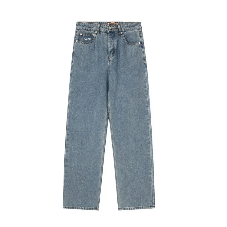 CORTEIZ Casual Letter Straight Denim Jeans
