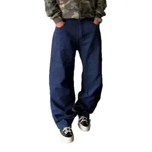Vintage Pleated Washed Cargo Casual Pants