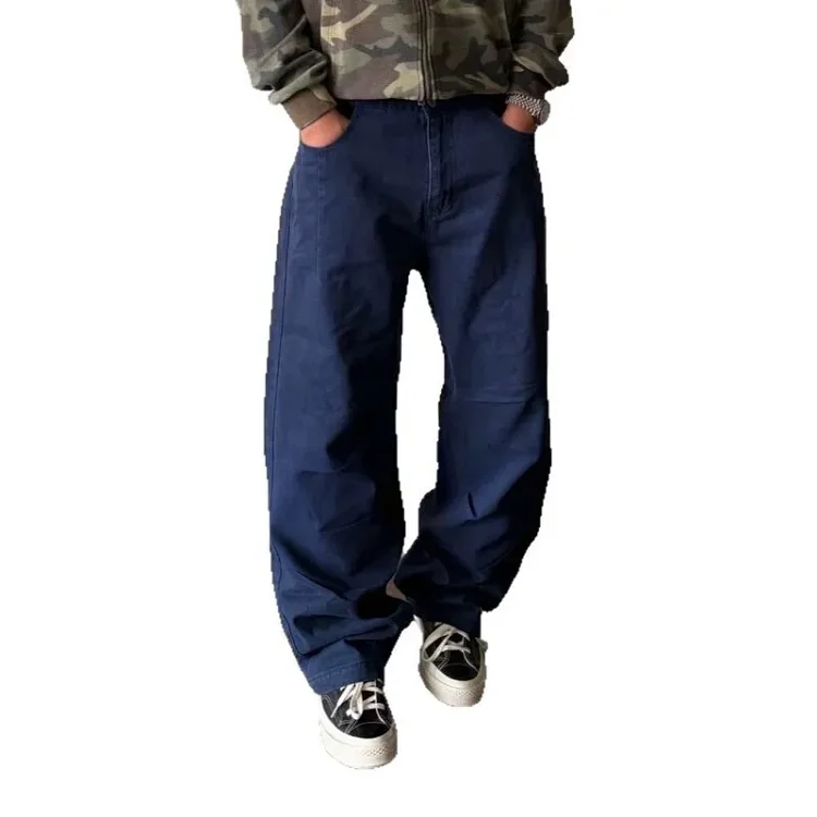 Vintage Pleated Washed Cargo Casual Pants