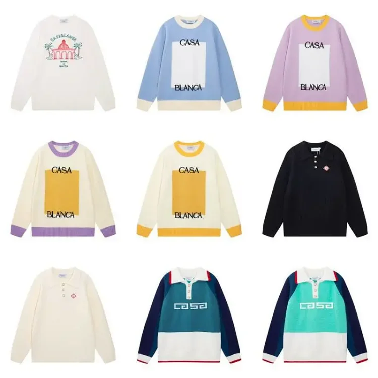 Streetwear Letter Logo Crewneck Knit Sweater