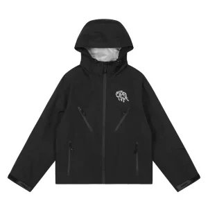 Mertra Casual Print Zip-Up Hooded Windbreaker