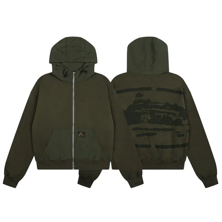 CORTEIZ Cartoon Graphic Zip-Up Hoodie