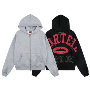 CORTEIZ Hip-Hop Zip-Up Hoodie