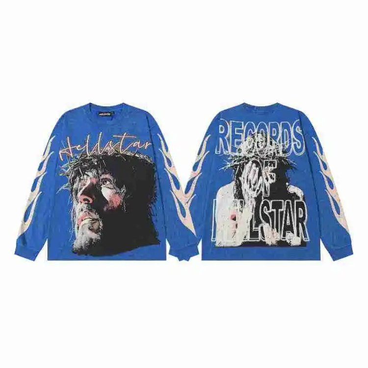 Hell Star Vintage Washed Long Sleeve T-Shirt