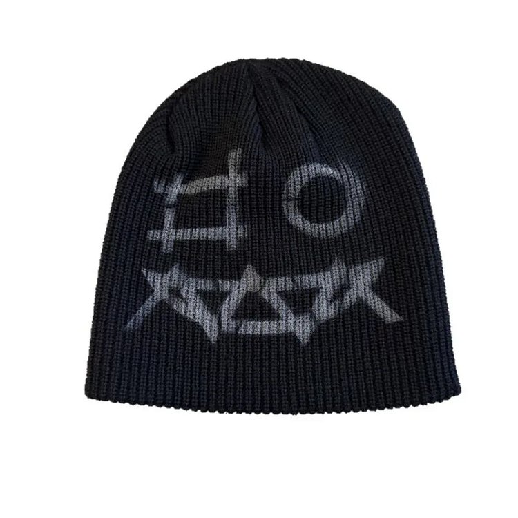 Halloween Funny Spray-Painted Knit Beanie
