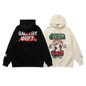 GALLERY DEPT Flame Earth Fleece-Lined Hoodie