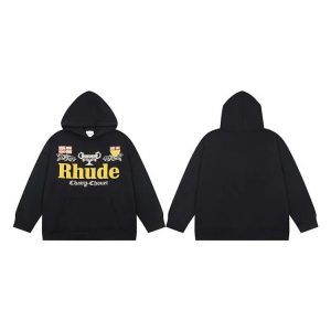 RHUDE Letter Print Hoodie