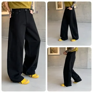 Streetwear Black Washed Jeans