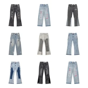 Gallery Dept. Color-Block Splash Distressed Jeans