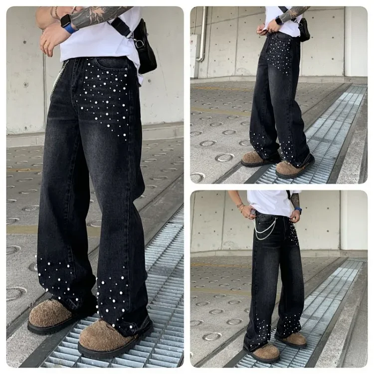 European & American Beaded Jeans