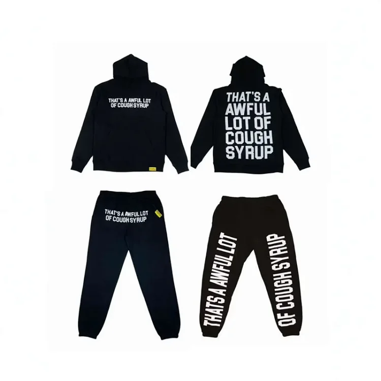 New Classic Letter Hoodie & Jogger Pants Set