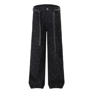 Streetwear Rhinestone Starry Jeans